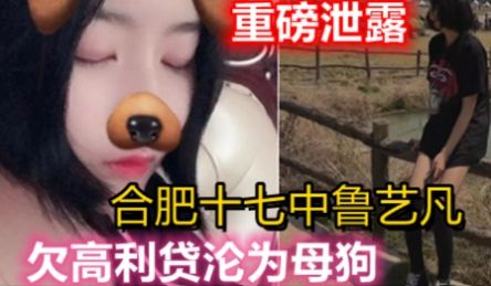 重磅，安徽合肥十七中鲁艺凡，欠下高利贷沦为母狗