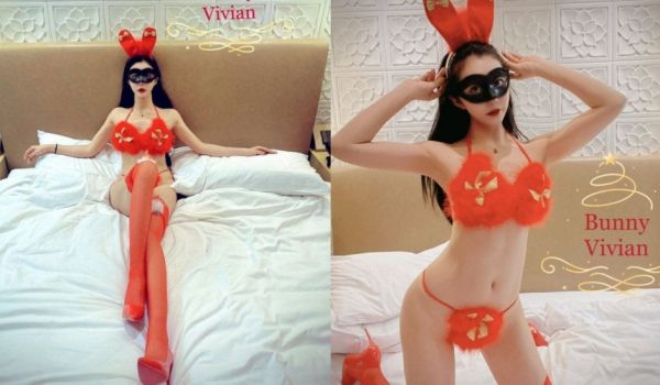 爱丝袜的Vivian姐-圣诞兔女郎