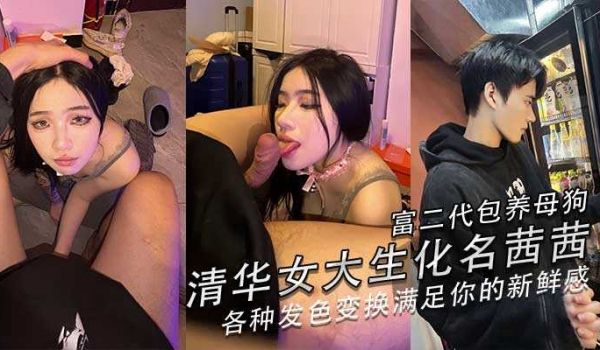 富二代包养母狗清华女大生化名茜茜，各种发色变换满