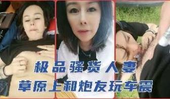极品骚货人妻草原上和炮友玩车震