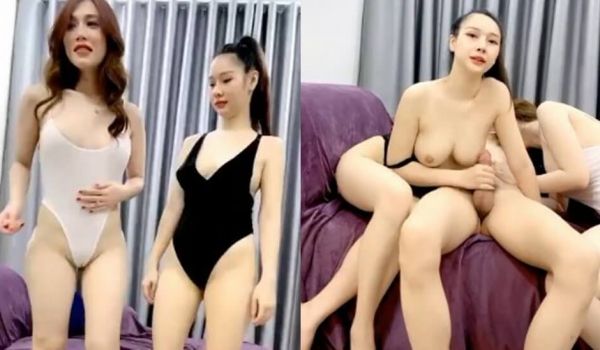 双飞两个极品身材的爆乳小姐姐