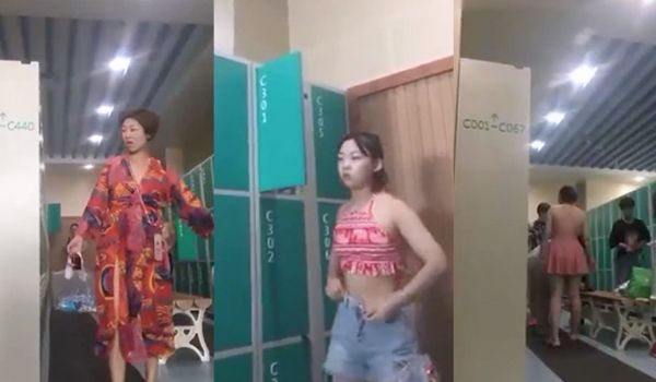 更衣室偷窥坑爹妹子女子更衣室偷窥专挑年轻漂亮妹子