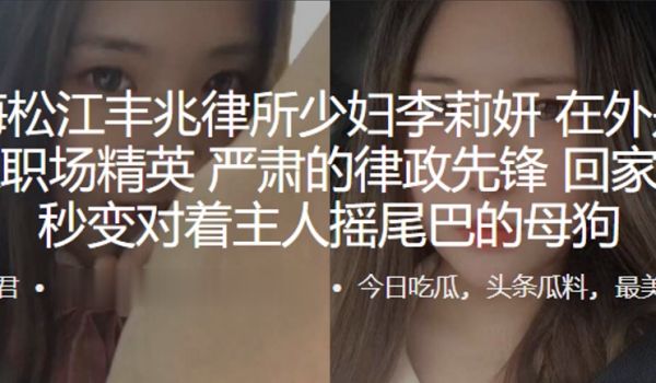 上海松江丰兆律所少妇李莉妍在外是个干练职场精英严