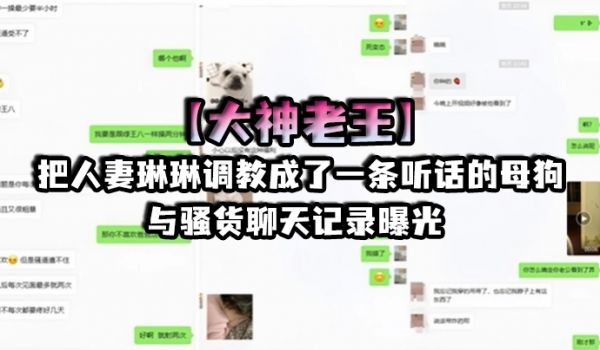 大神老王把人妻琳琳调教成了一条听话的母狗与骚货聊