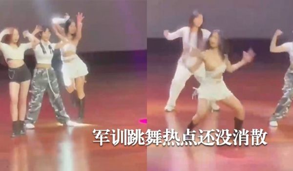 军训跳舞热点还没消散又来一个大学迎新晚会露奶大瓜