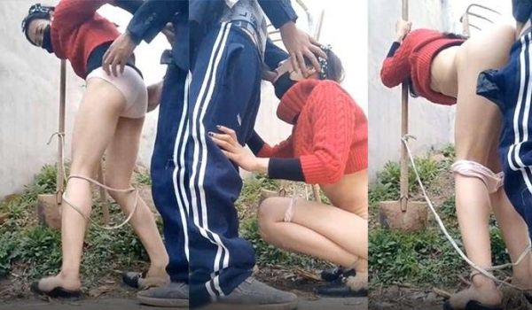 强操农村妇女妇人在做工就被强行口交后入