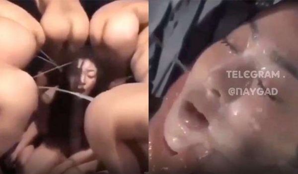 一群人围着放屎放尿这是要把人淹死吗