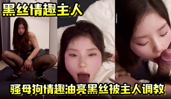 黑丝情趣主人骚母狗情趣油亮黑丝被主人调教为主人深