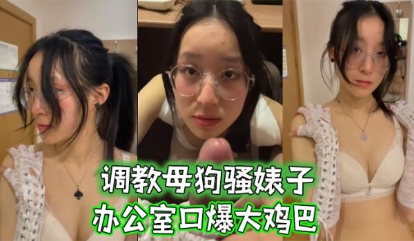 调教母狗骚婊子办公室口爆大鸡巴