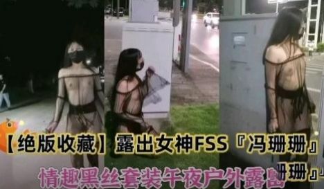 绝版收藏女神冯珊珊情趣制服户外挑逗
