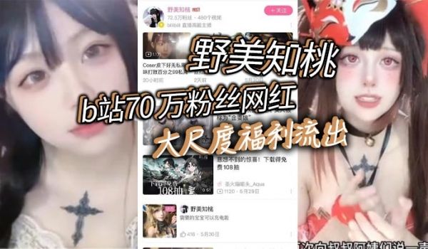 b站70万粉丝网红野美知桃大尺度福利流出胸口纹身