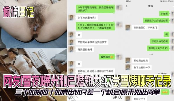 偷情日记网友雪夜曝光和已婚熟女47岁雪姨聊天记录