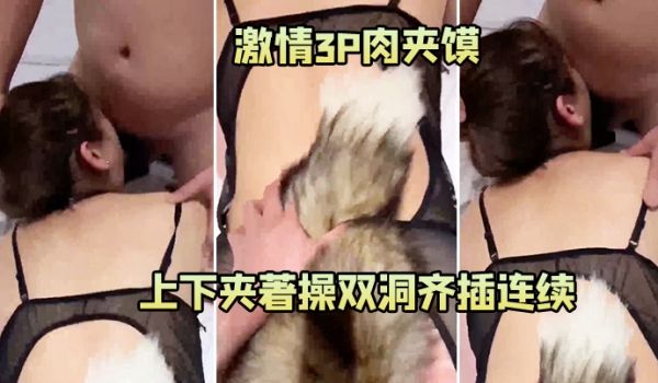 激情3P肉夹馍骚逼小骚货被两个猛男上下夹着操双洞