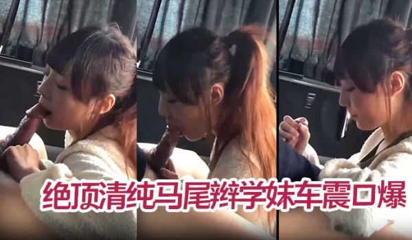 绝顶清纯马尾辫学妹车震口爆，口活技术一般，反差少