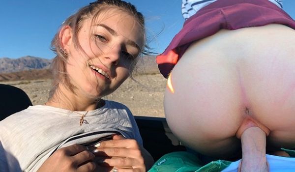 Public teen sex in the c